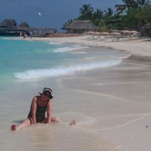 Marion on the beach of Nungwi